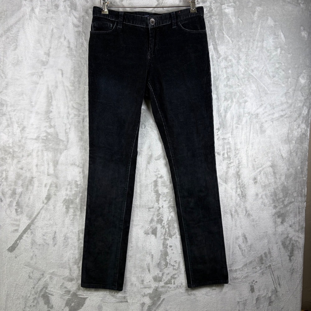 Banana Republic Womens‎ Corduroy Pants Black Stretch Straight Leg 28